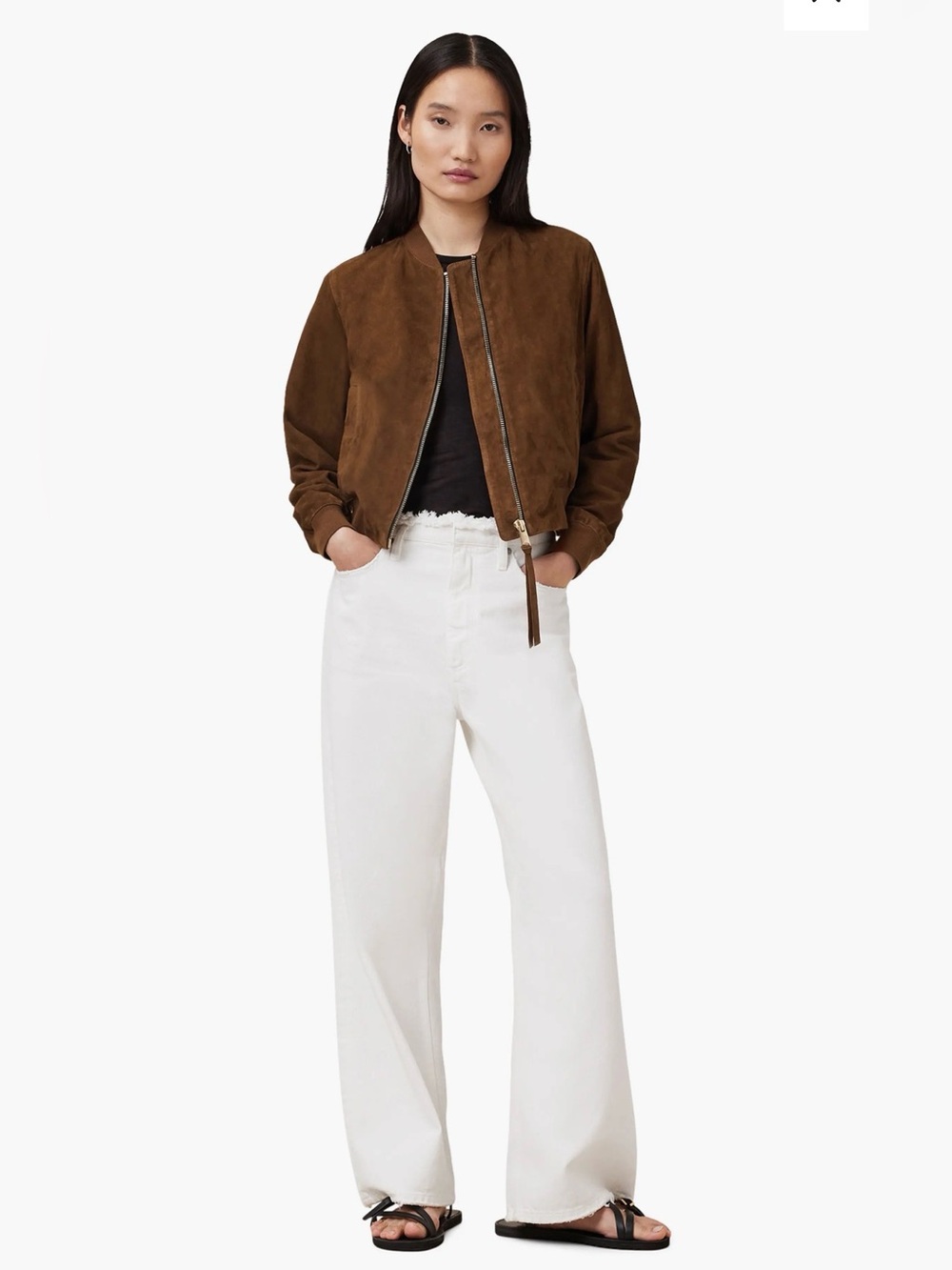 Allsaints Orten Suede Bomber Jacket